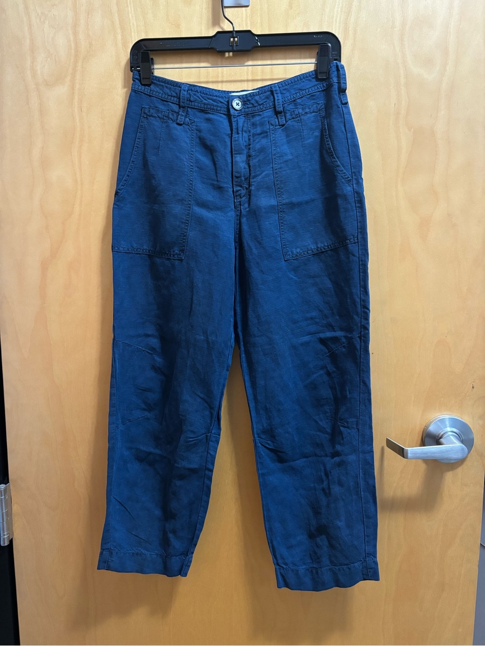 Anthropologie Linen Cargo Pants